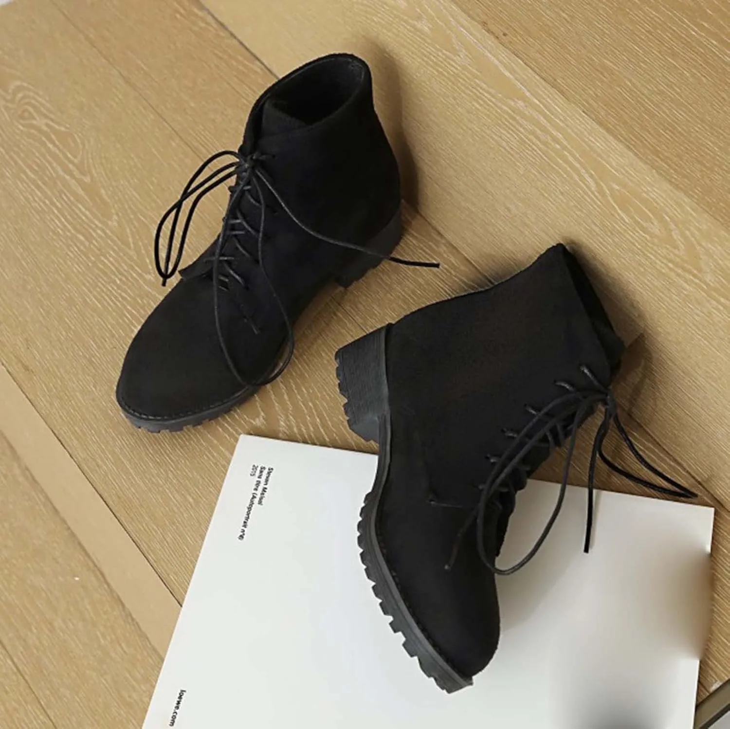 Womens Boots Ankle Leather Booties for Women 2024 Low Heel Ankle Boots for Women Black Ankle Boot Fashion Casual Comfy Soft Chunky Low Heel Classic Pointed Toe
