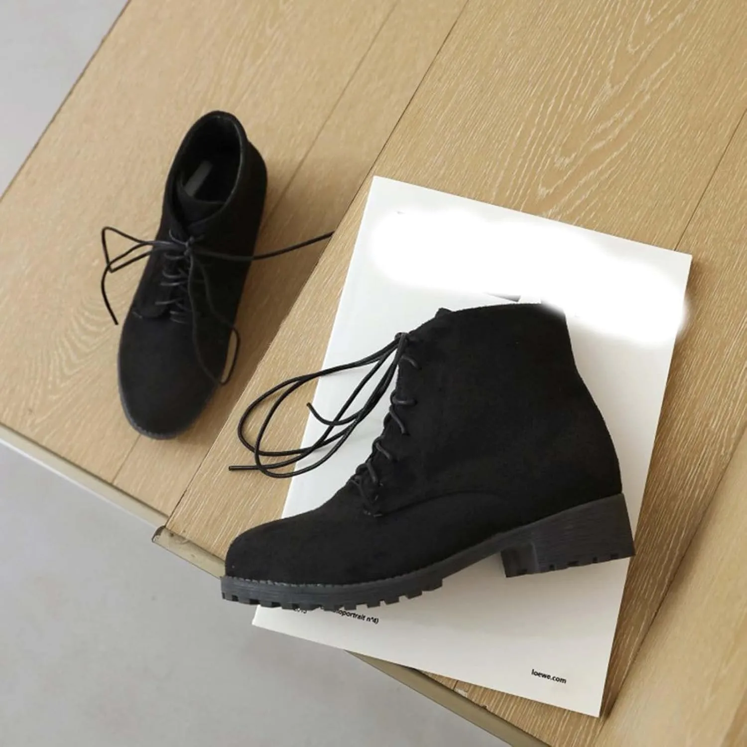 Womens Boots Ankle Leather Booties for Women 2024 Low Heel Ankle Boots for Women Black Ankle Boot Fashion Casual Comfy Soft Chunky Low Heel Classic Pointed Toe