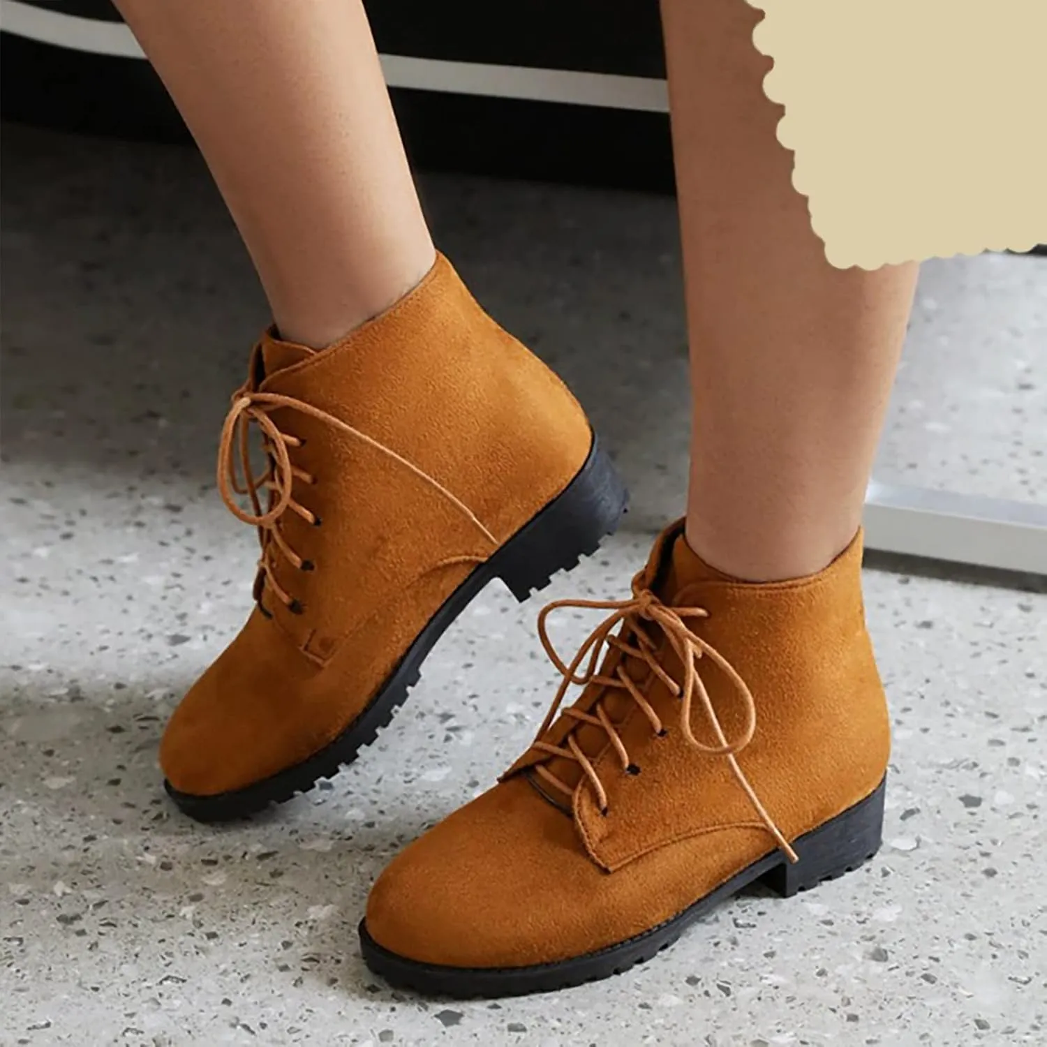Womens Boots Ankle Leather Booties for Women 2024 Low Heel Ankle Boots for Women Black Ankle Boot Fashion Casual Comfy Soft Chunky Low Heel Classic Pointed Toe