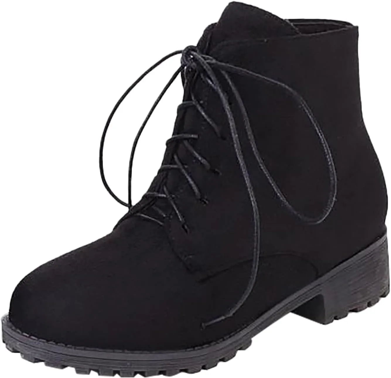 Womens Boots Ankle Leather Booties for Women 2024 Low Heel Ankle Boots for Women Black Ankle Boot Fashion Casual Comfy Soft Chunky Low Heel Classic Pointed Toe