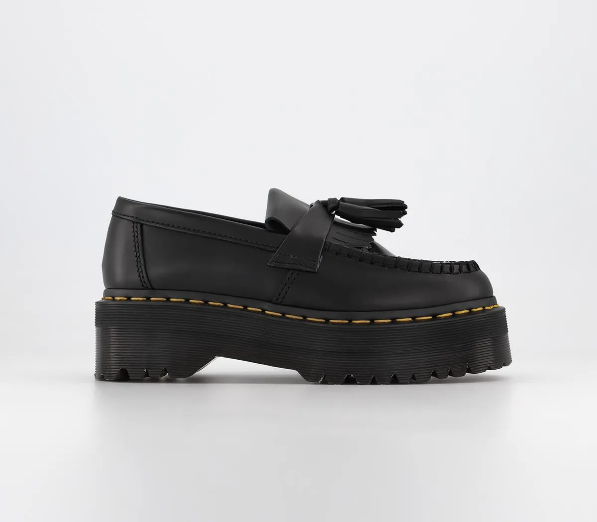 Womens Dr. Martens Adrian Quad Loafers Black Smooth