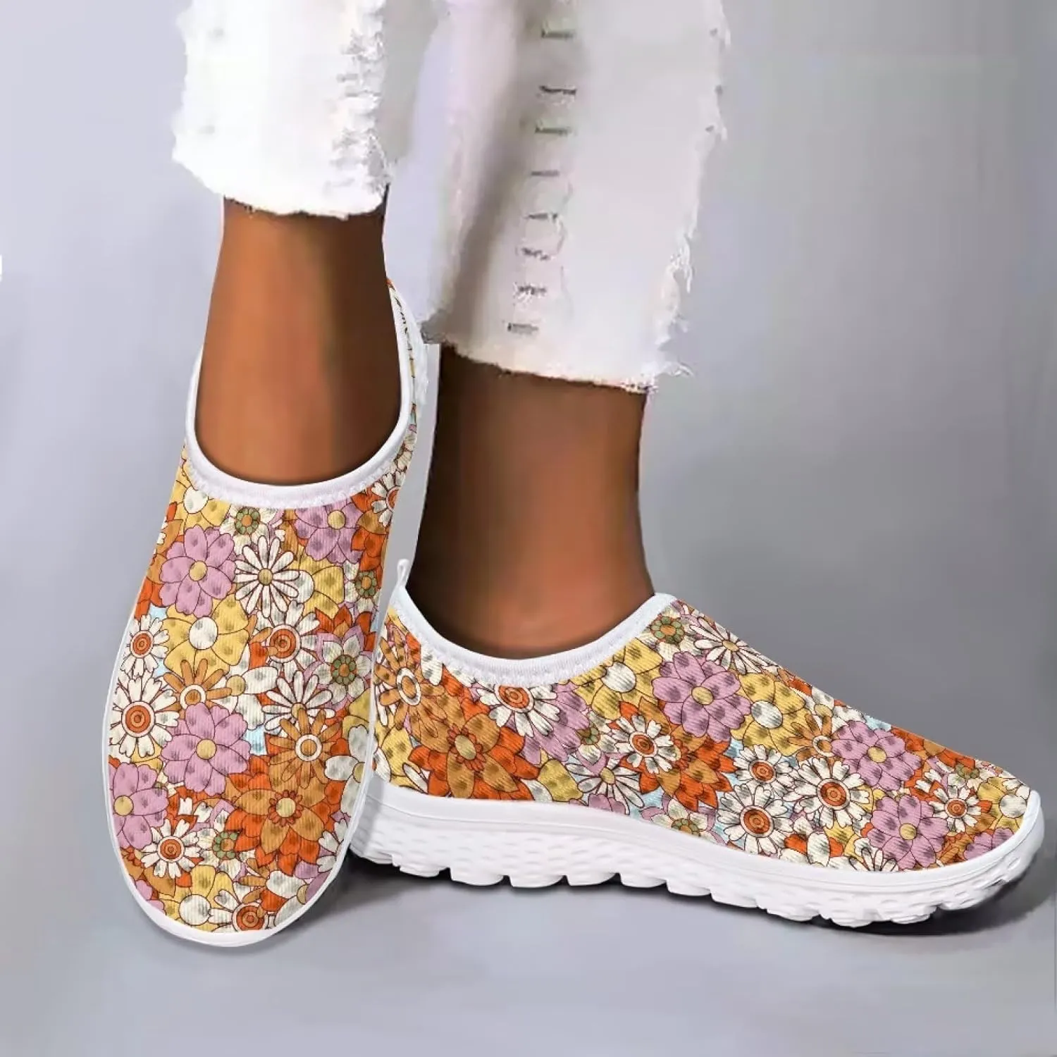 Womens Slip On Sneakers Women Walking Tennis Shoes Lightweight Casual Sneakers for Gym Travel Work Pregnant