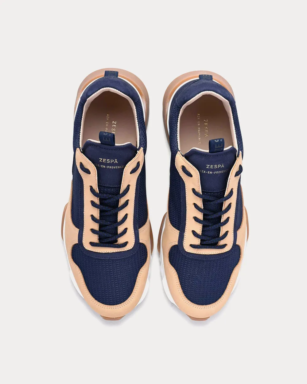 ZSP7X Textile Spike / Mix Beige / Navy Low Top Sneakers